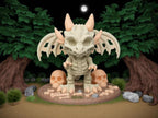 Halloween Dragon Figurine: Custom 3D Printed Gothic Fantasy Decor