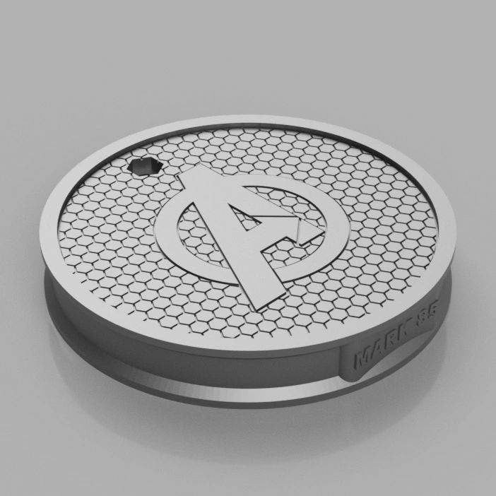 Circular 3D Printed Iron Man Stand for 1:6 Figures