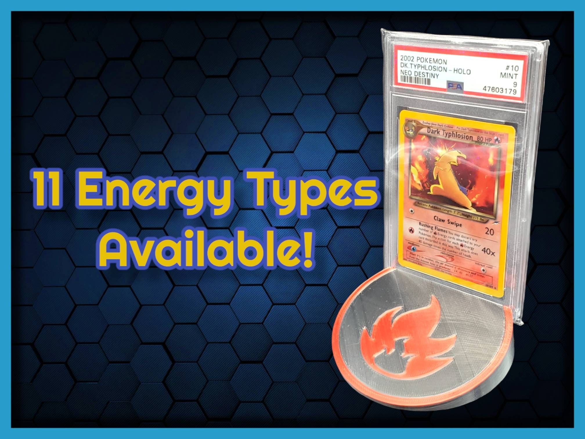 PokéStands - 3D Printed PSA Graded Card Stands (Reverse Energies)