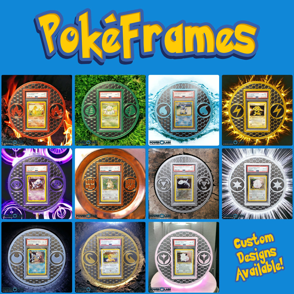 PokéFrames - 3D Printed Pokémon Graded Card Frames - Energy Frames (Circular)