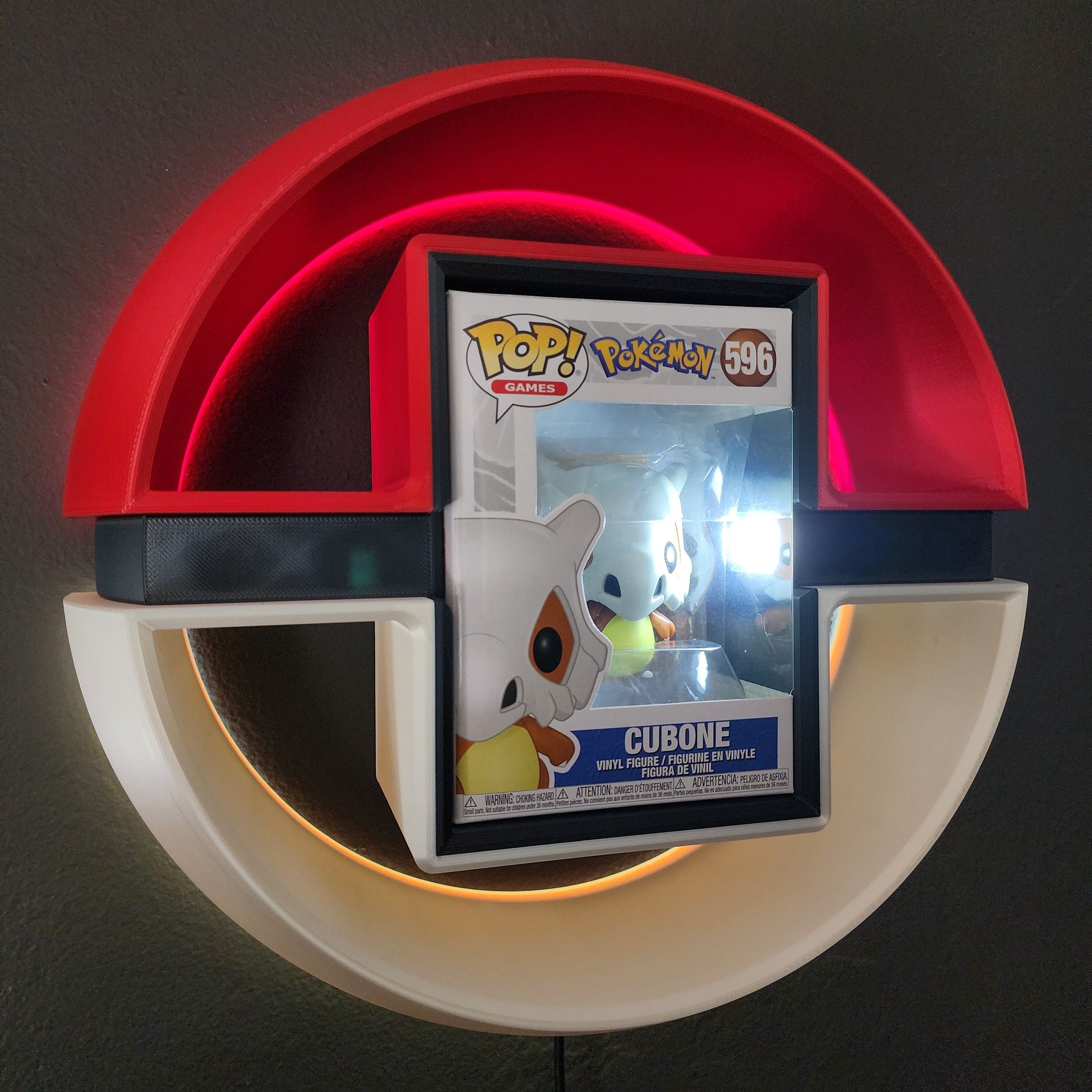 Poké Ball Inspired Light Up Wall Frame for Funko Pop! (3D Printed)